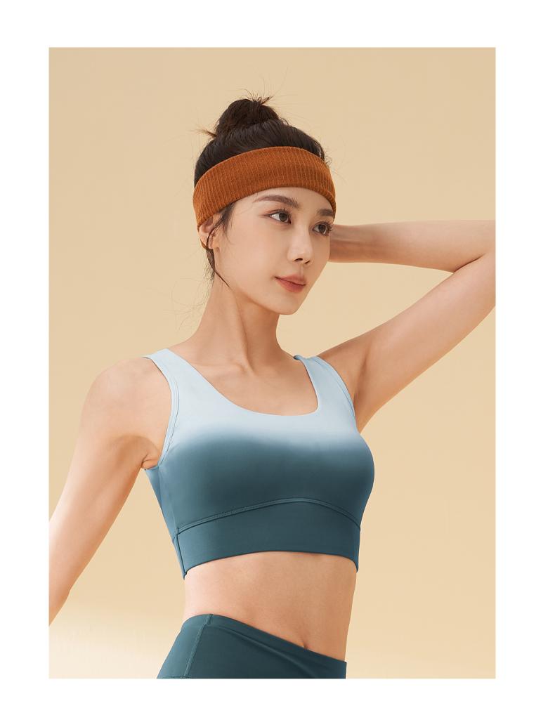 Womens JYJN039-Nylon gradient hanging dye bra sportswear yoga wear