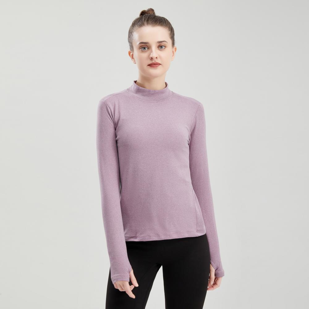 307# Women long-sleeved fitness tops T-shirts long sleeves round neck