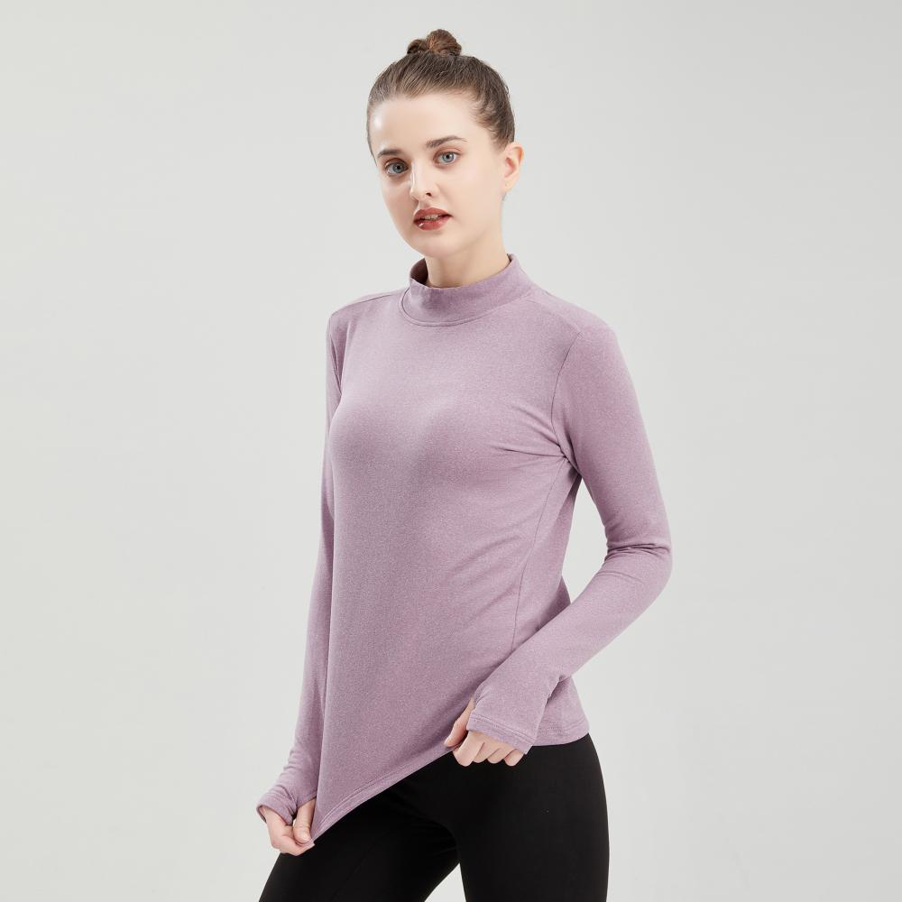 307# Women long-sleeved fitness tops T-shirts long sleeves round neck