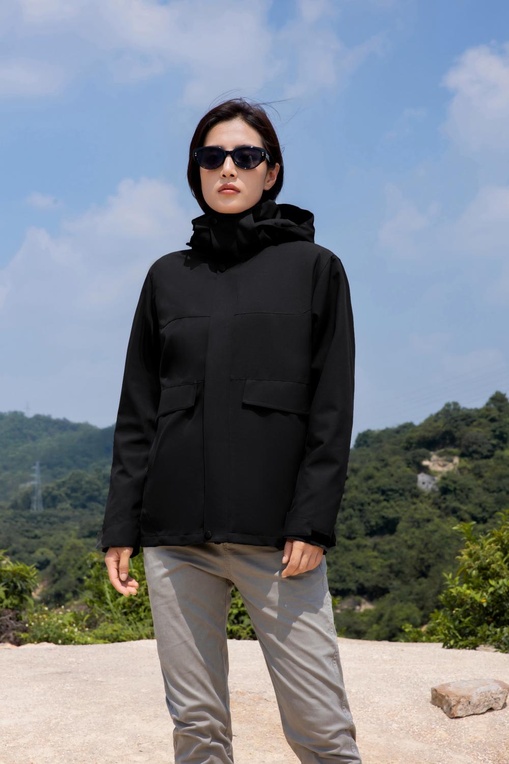 1866#3-in-1/small Oxford anti-hanging and anti-wrinkle soft liner/three-proof jacket//YKK zipper