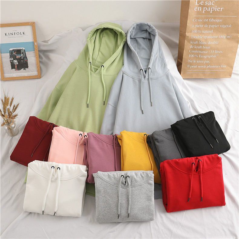 Thin hooded pullover sweatshirt W02-102