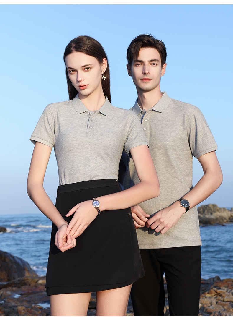 200g 40s combed long-staple cotton lapel short-sleeved POLO shirt universal style H16-8899