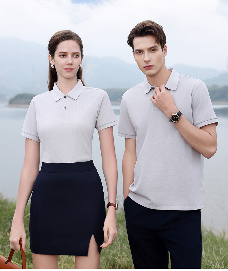 220g 40 count velvet short sleeve lapel POLO shirt GJ32-50169