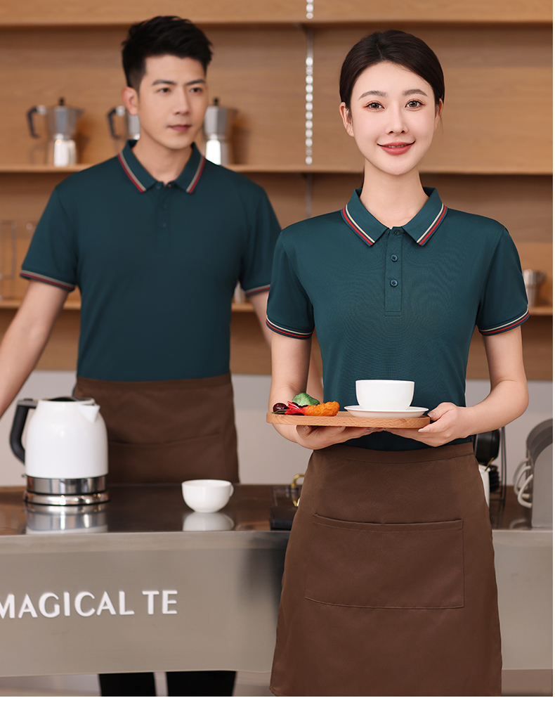 210g moisture absorbing quick-drying antibacterial ice ion fine bead short-sleeved lapel polo shirt L04-P142