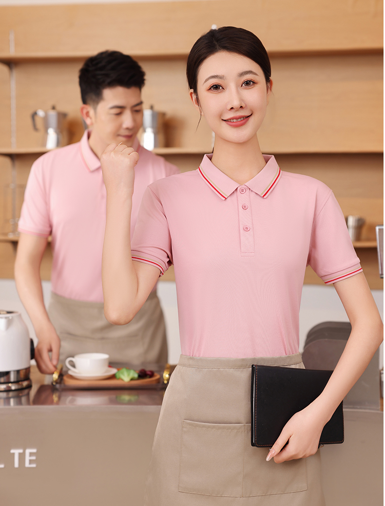 210g moisture absorbing quick-drying antibacterial ice ion fine bead short-sleeved lapel polo shirt L04-P142