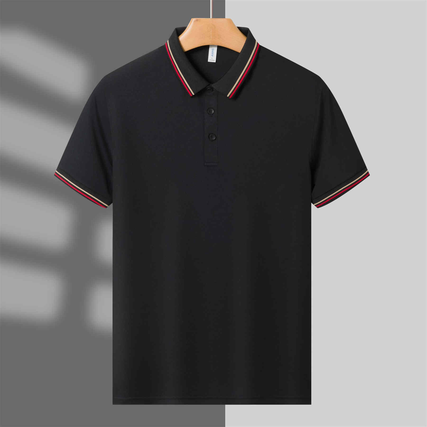 210g moisture absorbing quick-drying antibacterial ice ion fine bead short-sleeved lapel polo shirt L04-P142