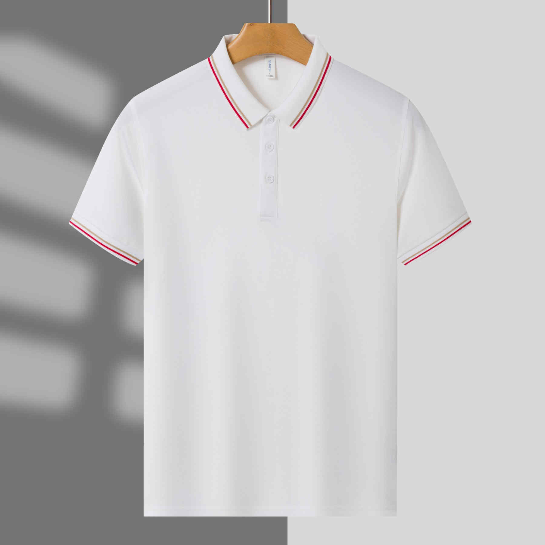 210g moisture absorbing quick-drying antibacterial ice ion fine bead short-sleeved lapel polo shirt L04-P142