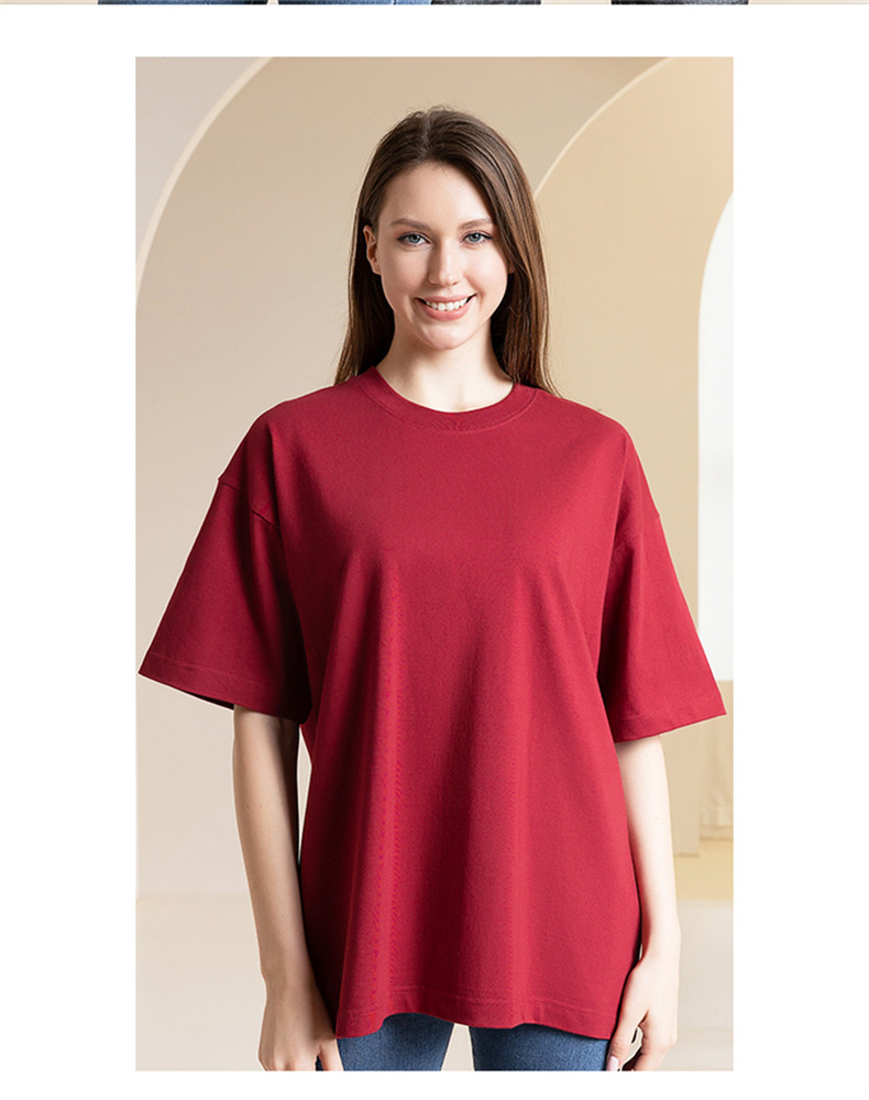 300g American heavy solid color round neck T-shirt BC8-300