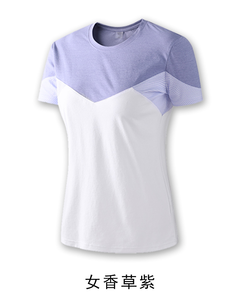 Double yarn blended color matching sports round neck short sleeves KG2-2022008