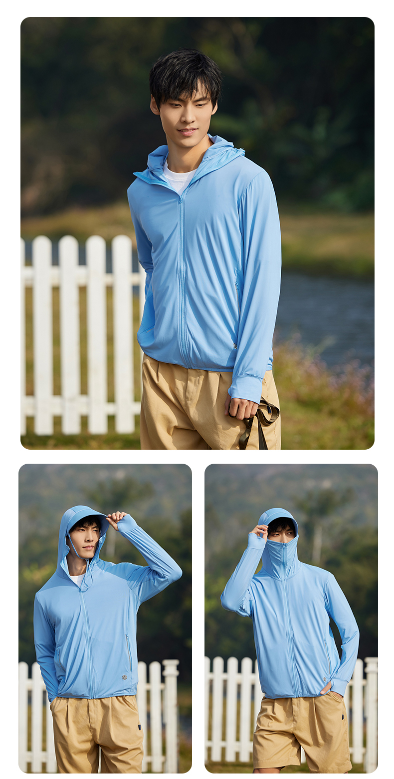 Lightweight and breathable technology couple ice silk sun protection clothing female model KN-2366