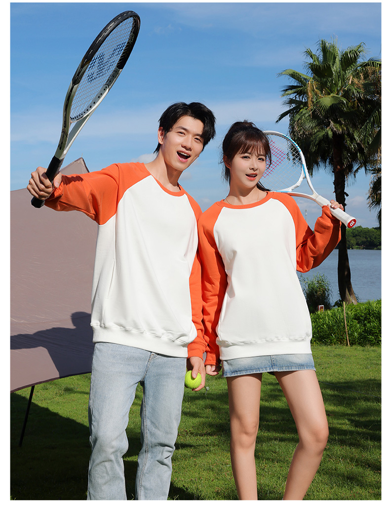 400g high-quality macaron raglan round neck sweatshirt for adults YZ03-9977