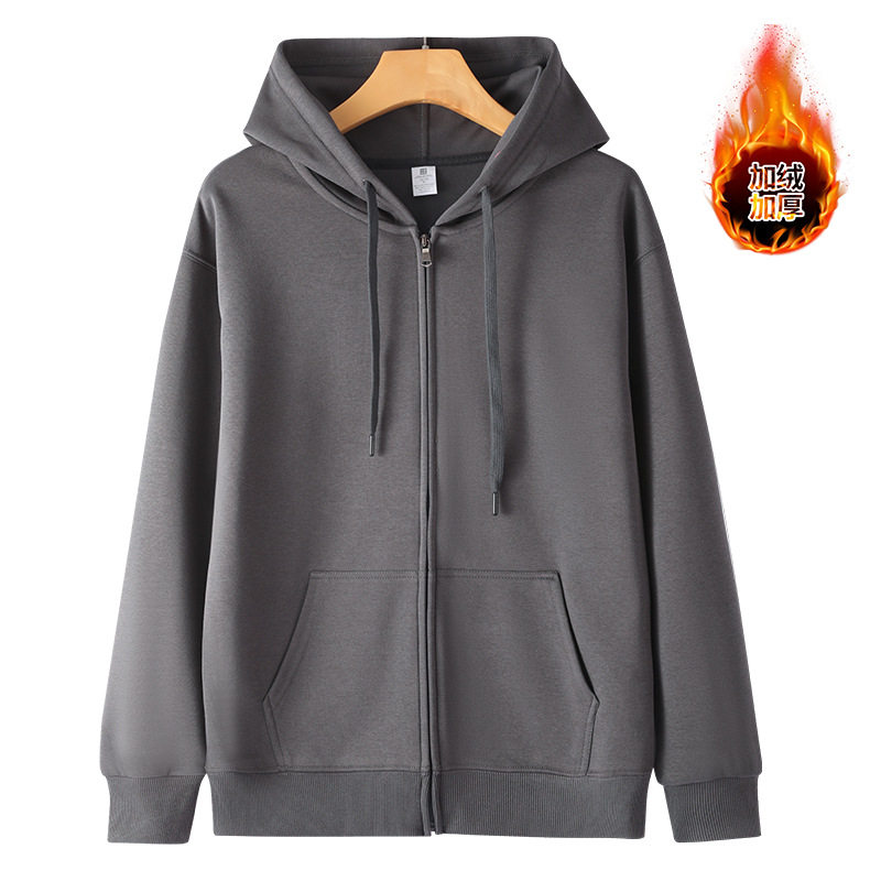 Casual fleece hooded zipper sweatshirt BC4-HM-59