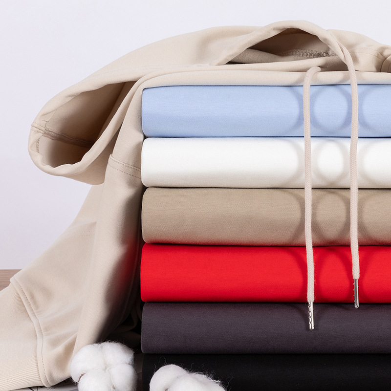 350g loose solid color water soft cotton hoodie drop shoulder sweatshirt B08-water soft hoodie