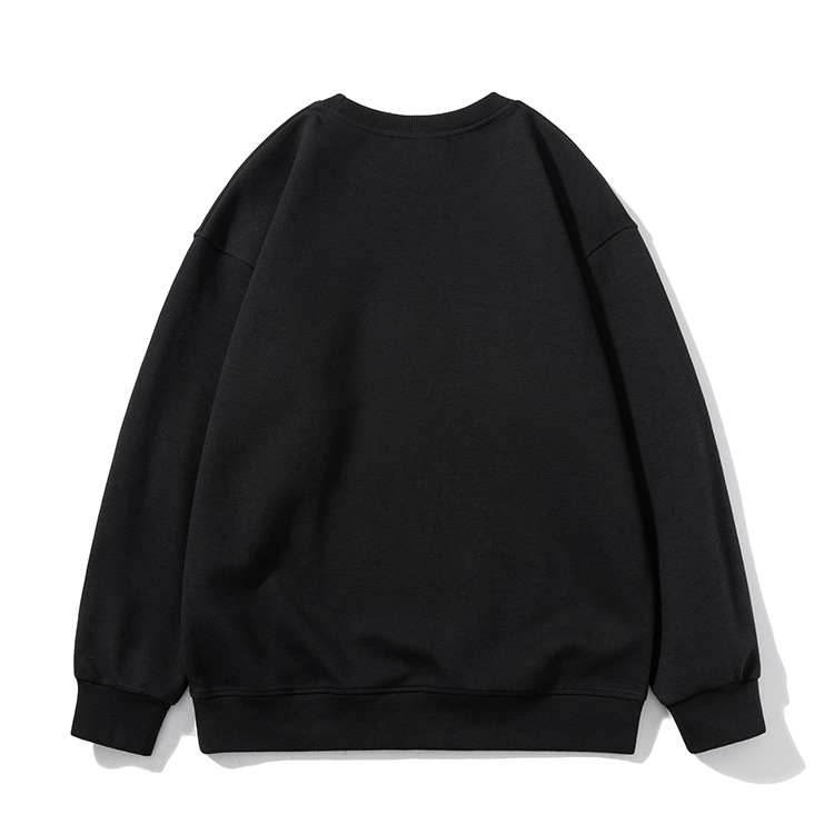 360g twill fabric fashionable loose round neck sweatshirt B08-twill round neck