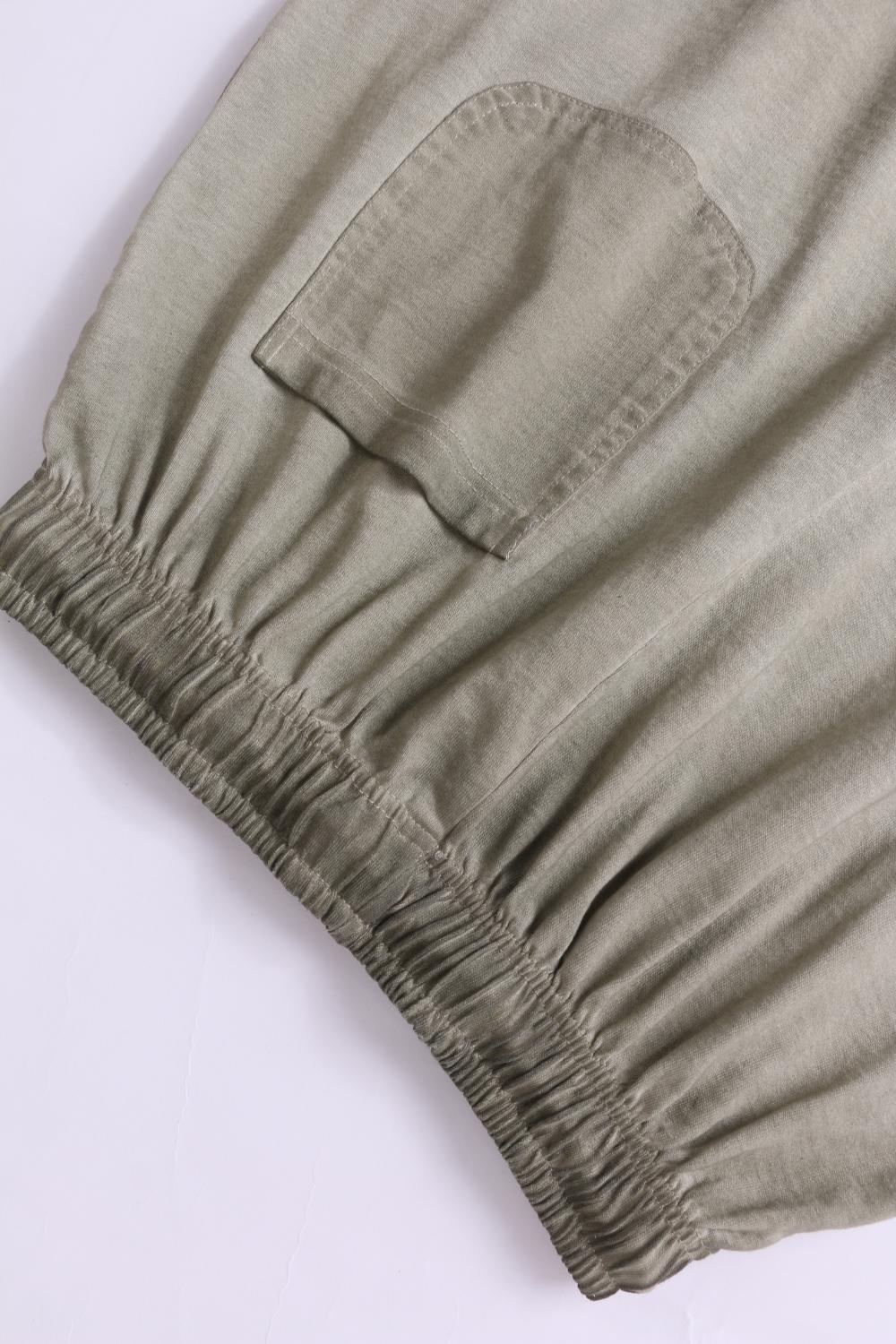 300G dirty dyed white retro drawstring couple casual shorts pants