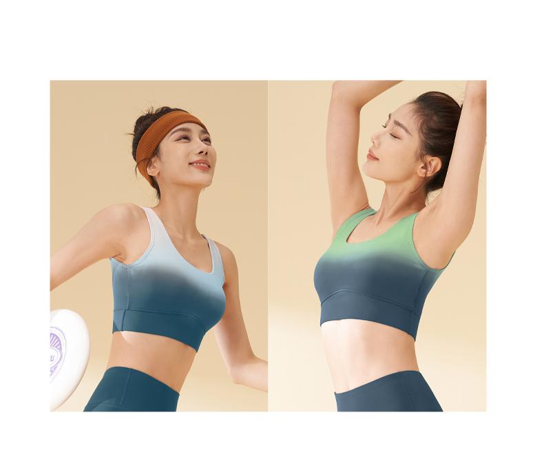 Womens JYJN039-Nylon gradient hanging dye bra sportswear yoga wear