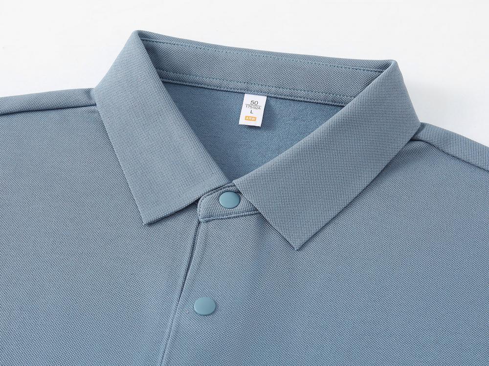 52186 Long-sleeved POLO Snap-button Polo long-sleeved lapel