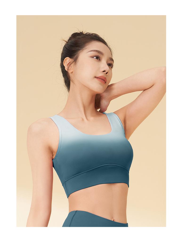 Womens JYJN039-Nylon gradient hanging dye bra sportswear yoga wear