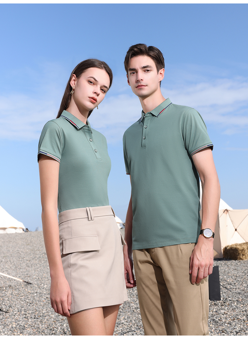 200g 40pcs group wear lapel short sleeve POLO shirt universal style H16-7788