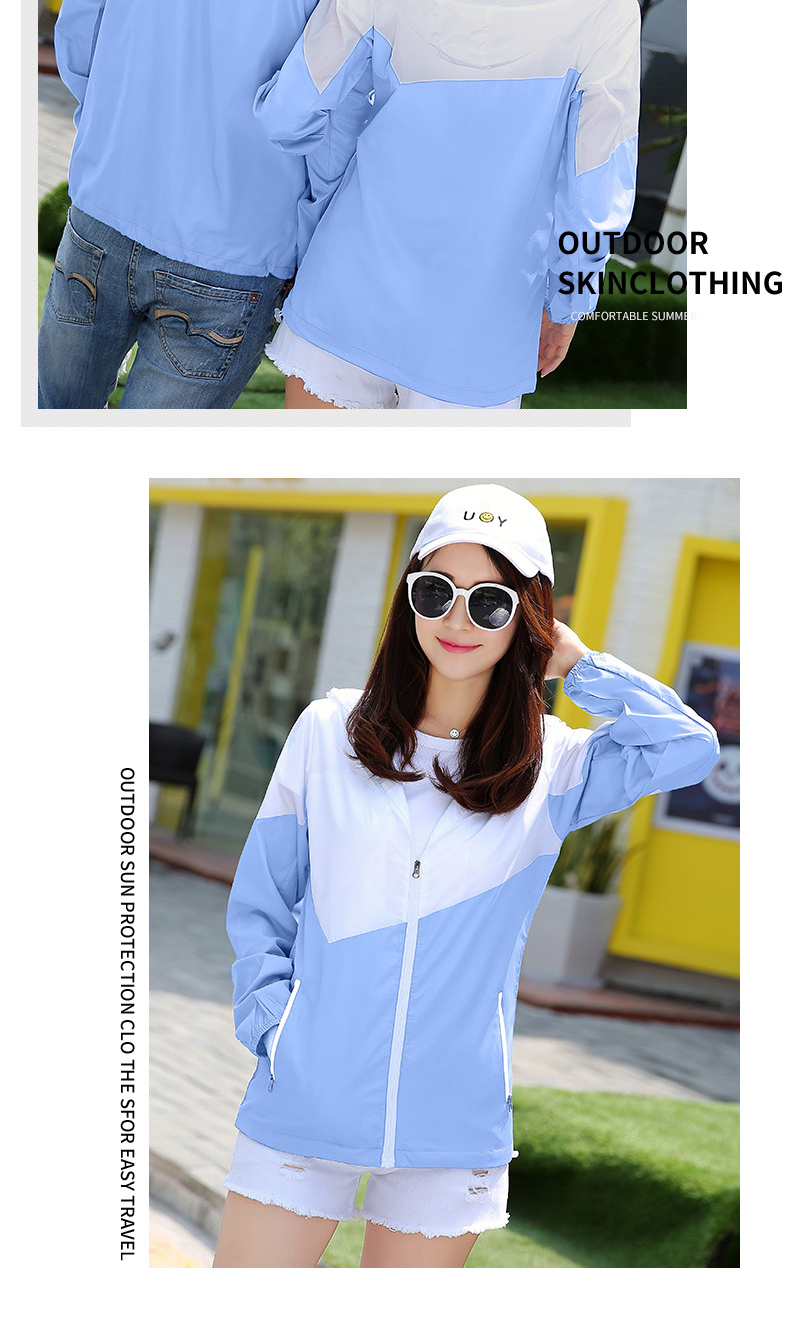 Couple style high value color matching whitening sun protection clothing skin clothing KZ-8568 female