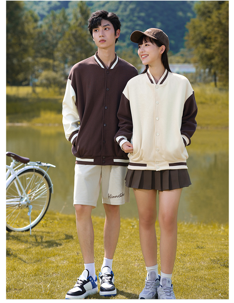 New oxygen cotton drop shoulder couple baseball uniform GT3-8808