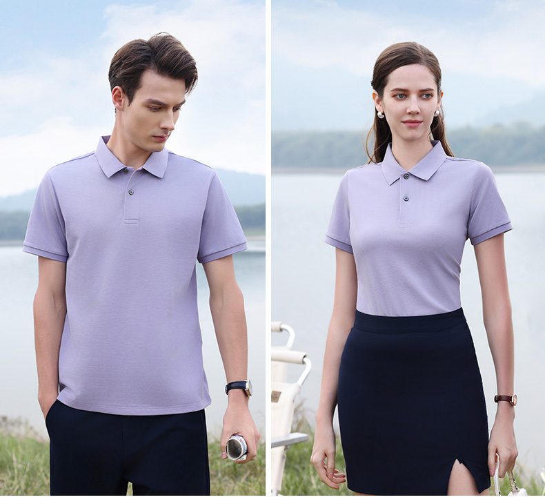 220g 40 count velvet short sleeve lapel POLO shirt GJ32-50169