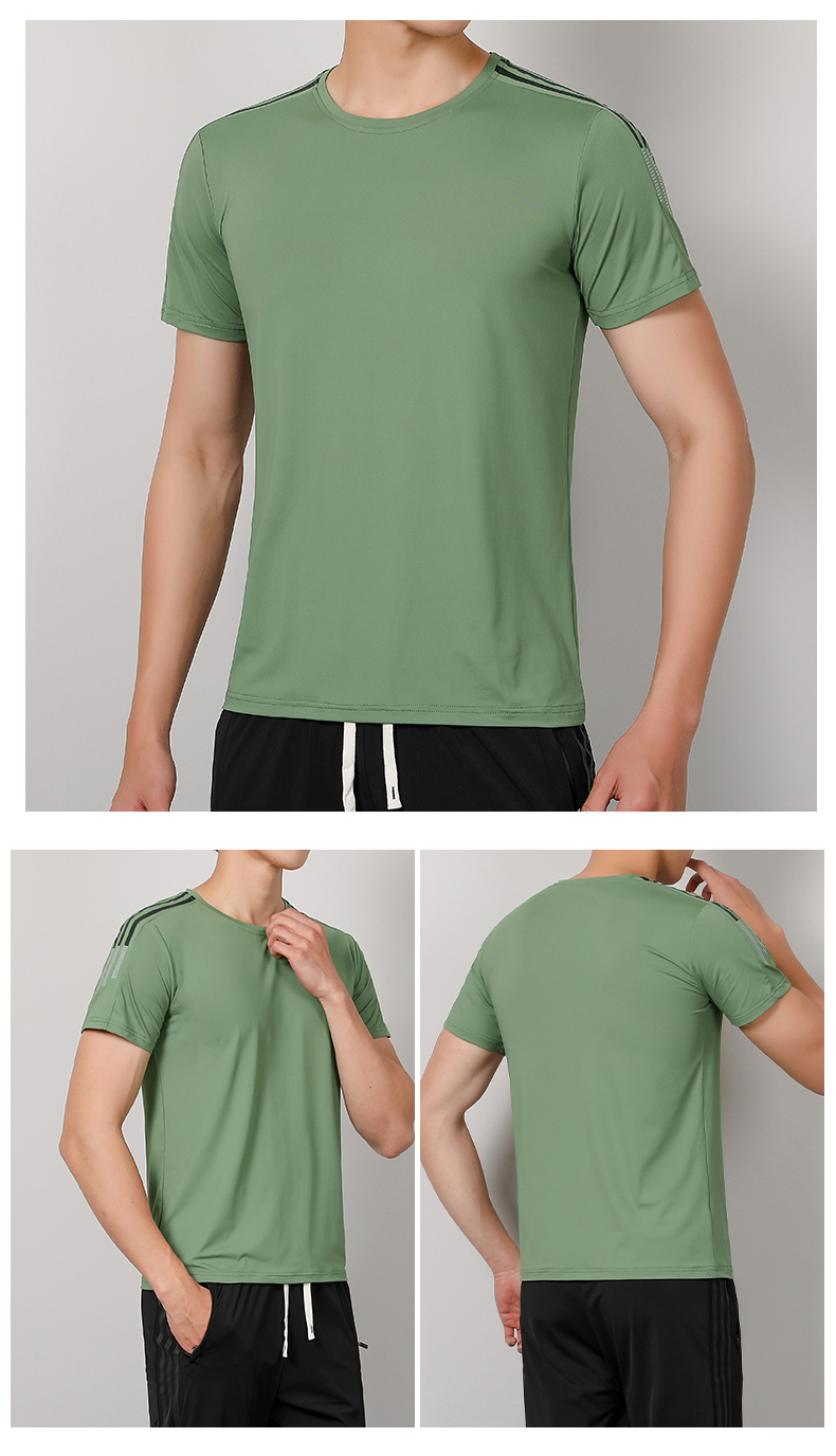 Cool fabric sports casual round neck short sleeves KC1-8002