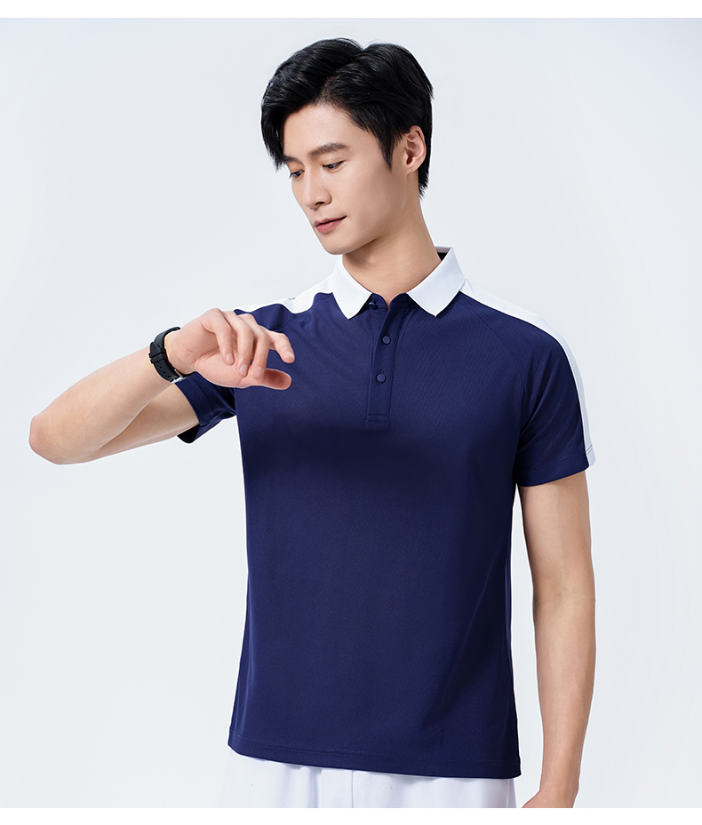 3D three-dimensional cutting short-sleeved lapel POLO shirt GJ20-37255