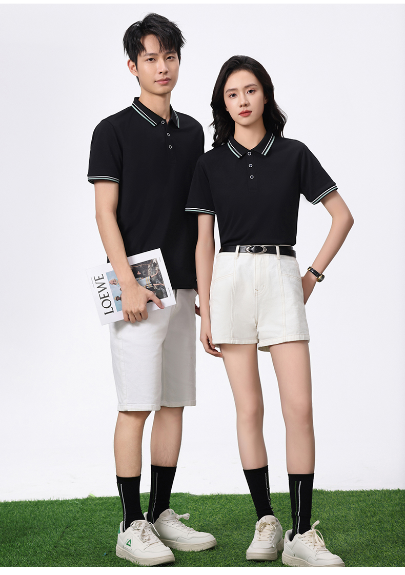 Colored Lapel Short Sleeve POLO Shirt SNS-6633