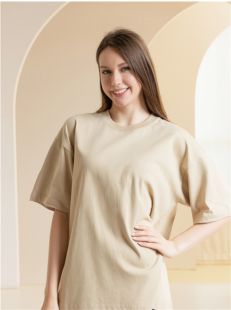 300g American heavy solid color round neck T-shirt BC8-300