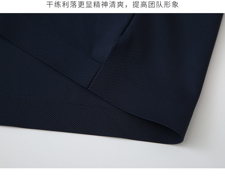 Moisture-absorbent breathable black collar seamless nylon-spandex short-sleeved lapel polo shirt GJ61-W2822017