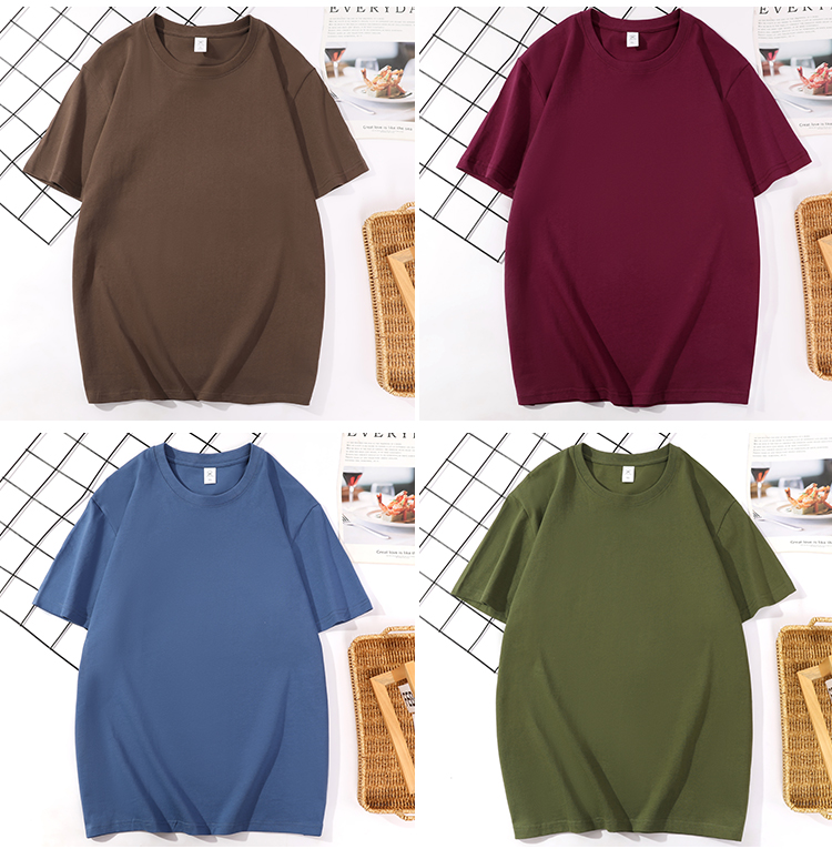 210g fashion cotton short-sleeved T-shirt GJ66-8822 short-sleeved 210g double yarn