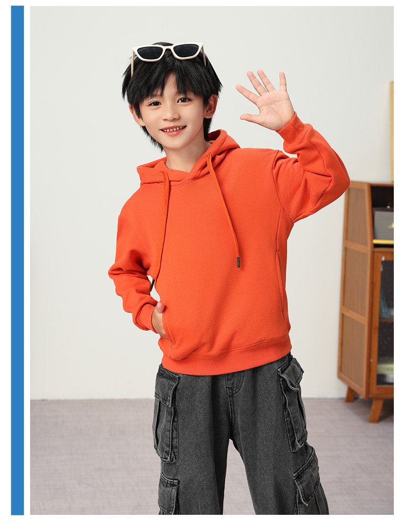 400g high quality macaron solid color hoodie sweatshirt children YZ03-9966