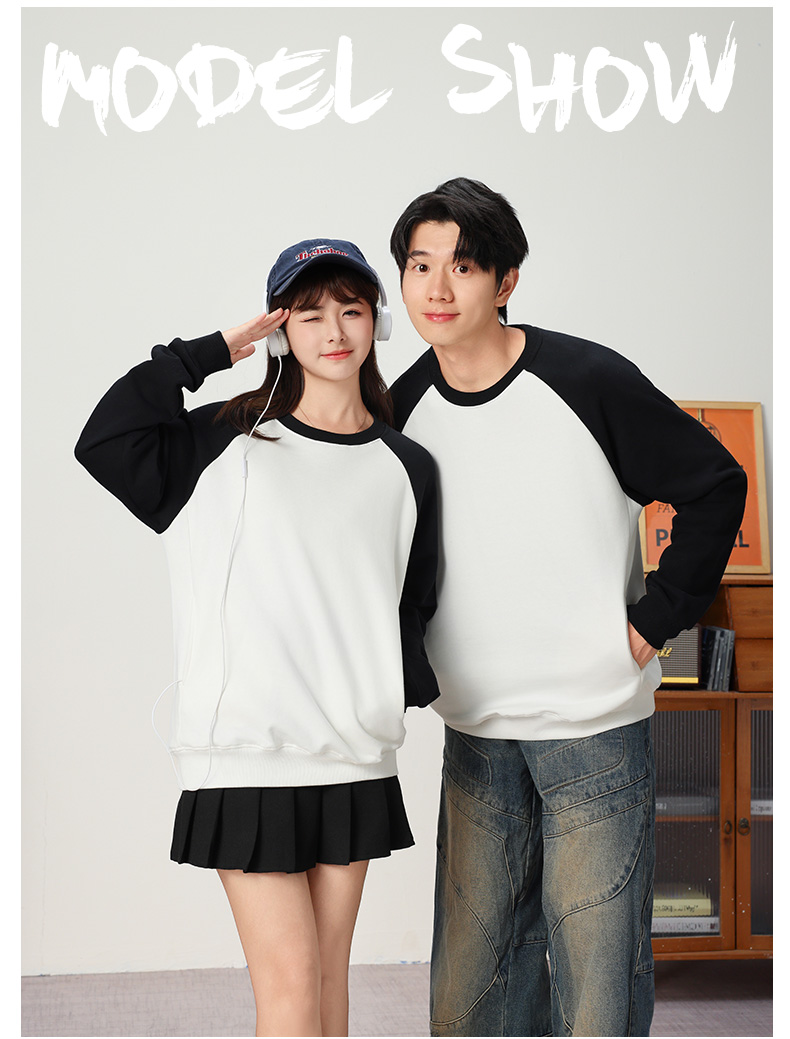 400g high-quality macaron raglan round neck sweatshirt for adults YZ03-9977