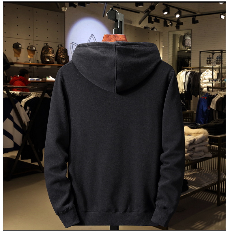 New solid color pullover hoodie autumn and winter trend plus velvet sweater BC10-500g cotton super hoodie