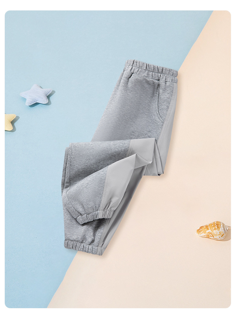 Children clothing stitching ankle sweatpants D31-371