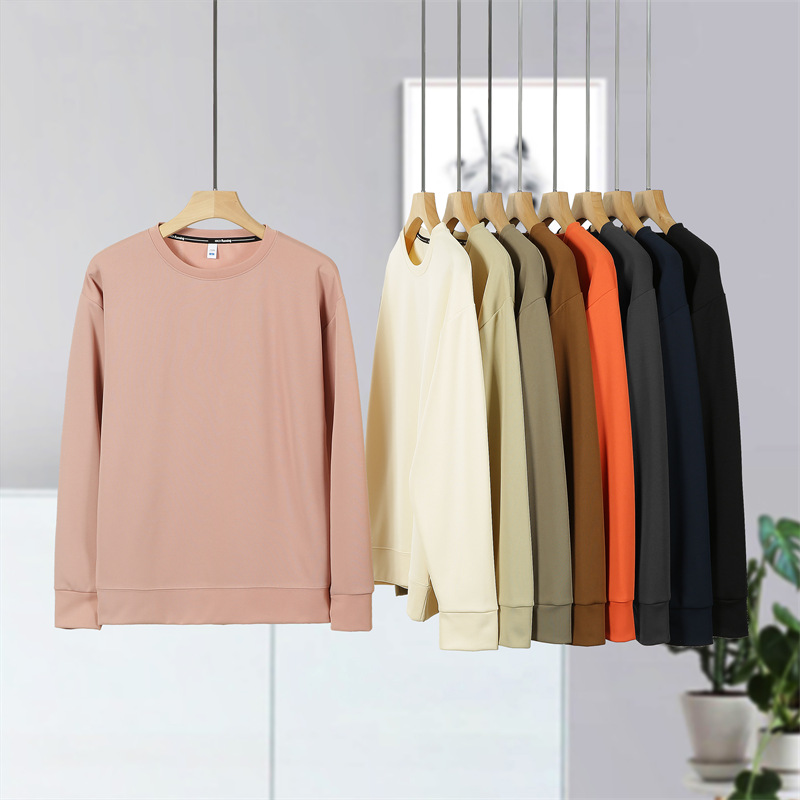 300g air layer healthy double-sided fabric drop shoulder round neck sweatshirt W03-S9008