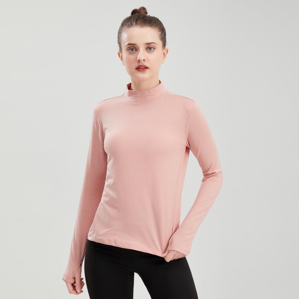 307# Women long-sleeved fitness tops T-shirts long sleeves round neck