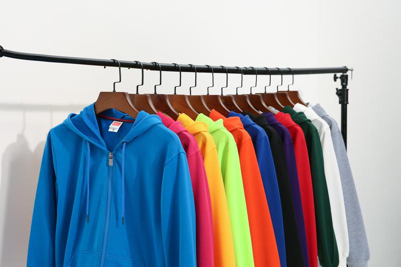 207# 350g spandex four-way stretch hooded zipper sweatshirt thin