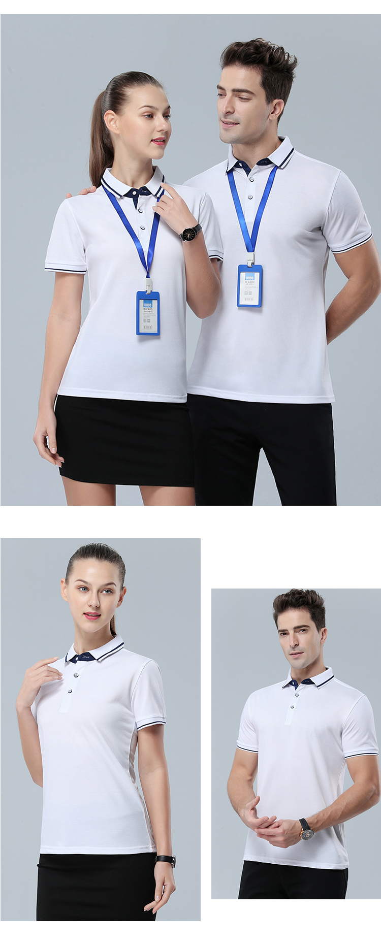 220g silk cotton lapel short-sleeved POLO shirt universal GJ12-1878A