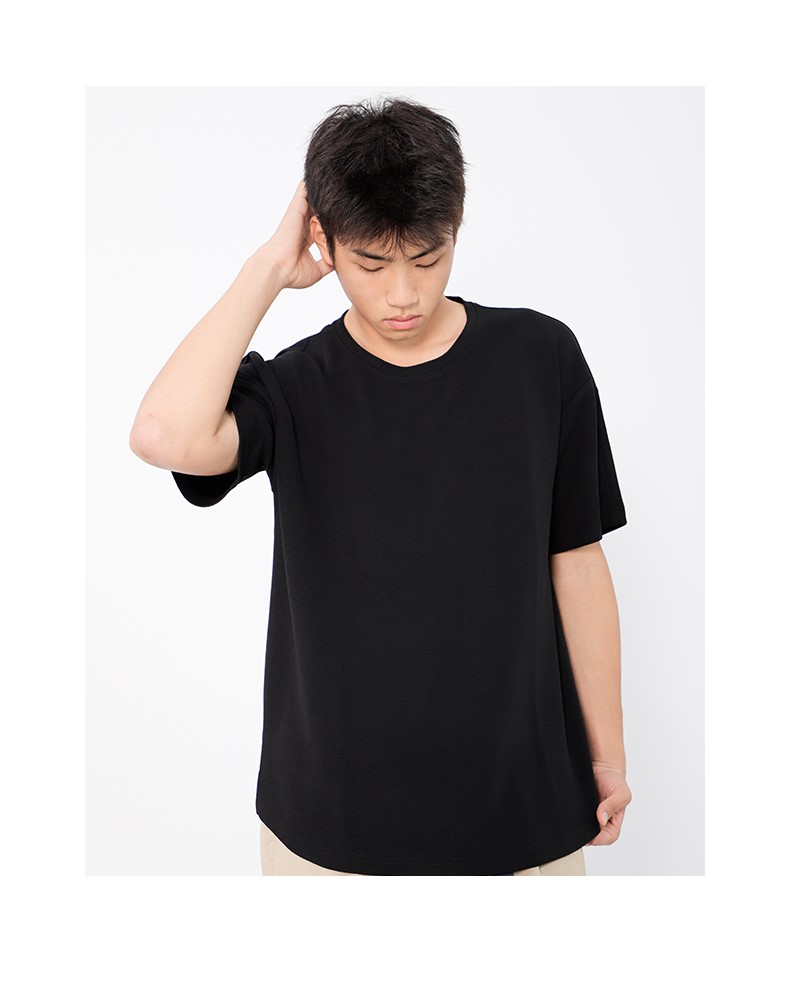 200G textured round neck short-sleeved T-shirt KB2-LHT24002