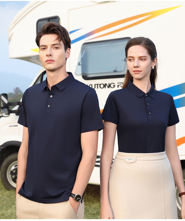 200g 200 seamless lapel short-sleeved POLO shirt GJ32-50359