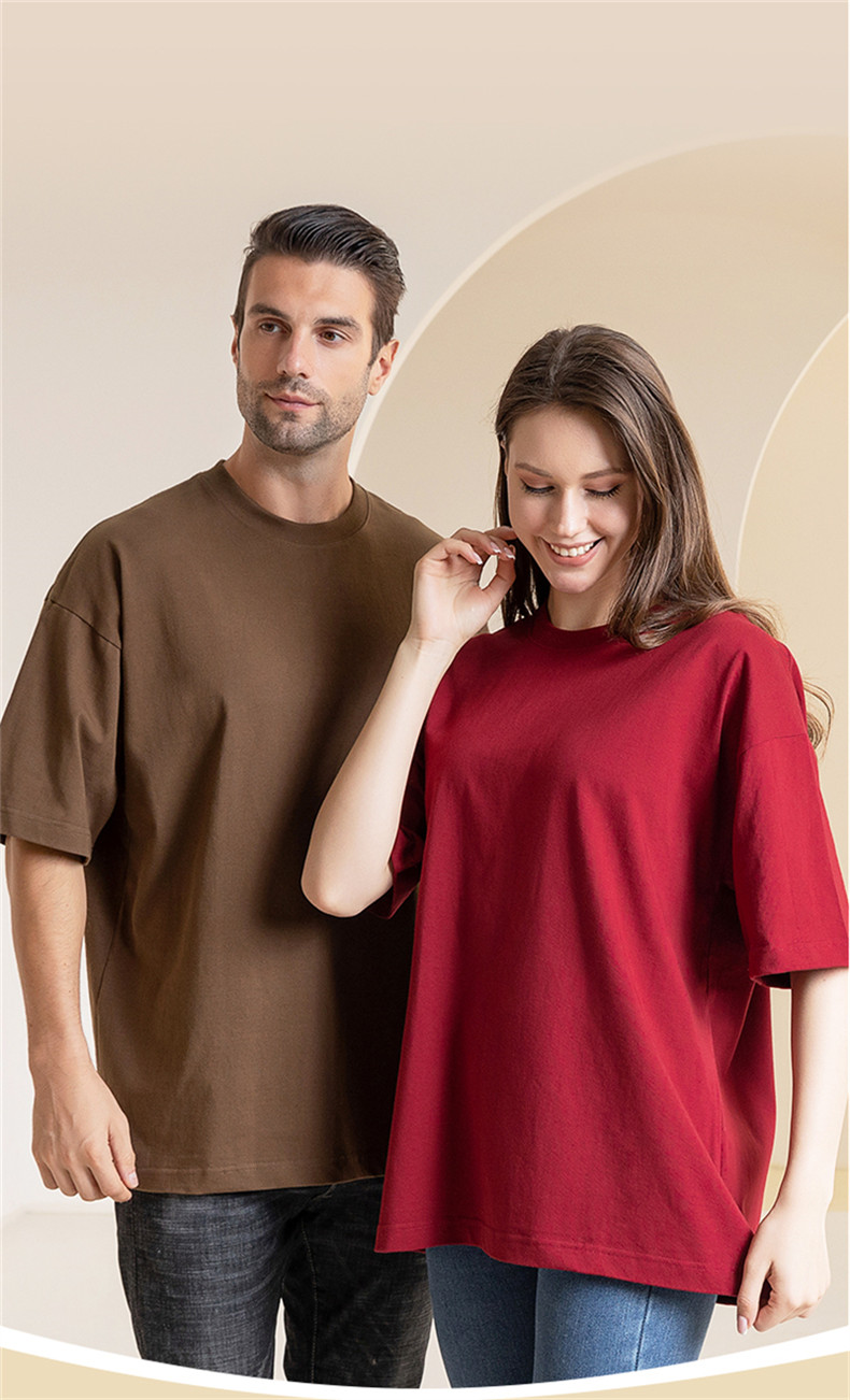 300g American heavy solid color round neck T-shirt BC8-300