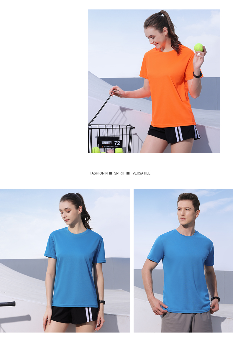 Quick-drying silk cotton round neck T-shirt Z15-R1003