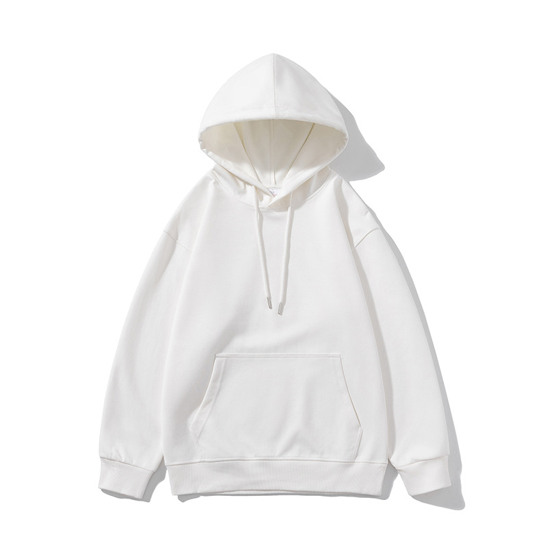 350g loose solid color water soft cotton hoodie drop shoulder sweatshirt B08-water soft hoodie