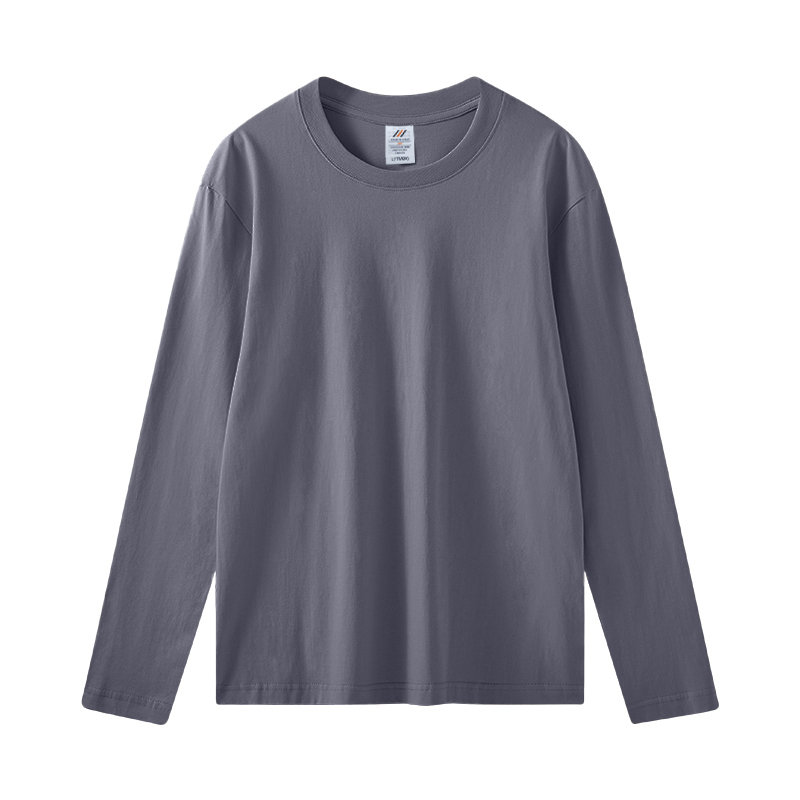 230g20 combed tight siro cotton round neck long sleeve T-shirt G21-U-X93C