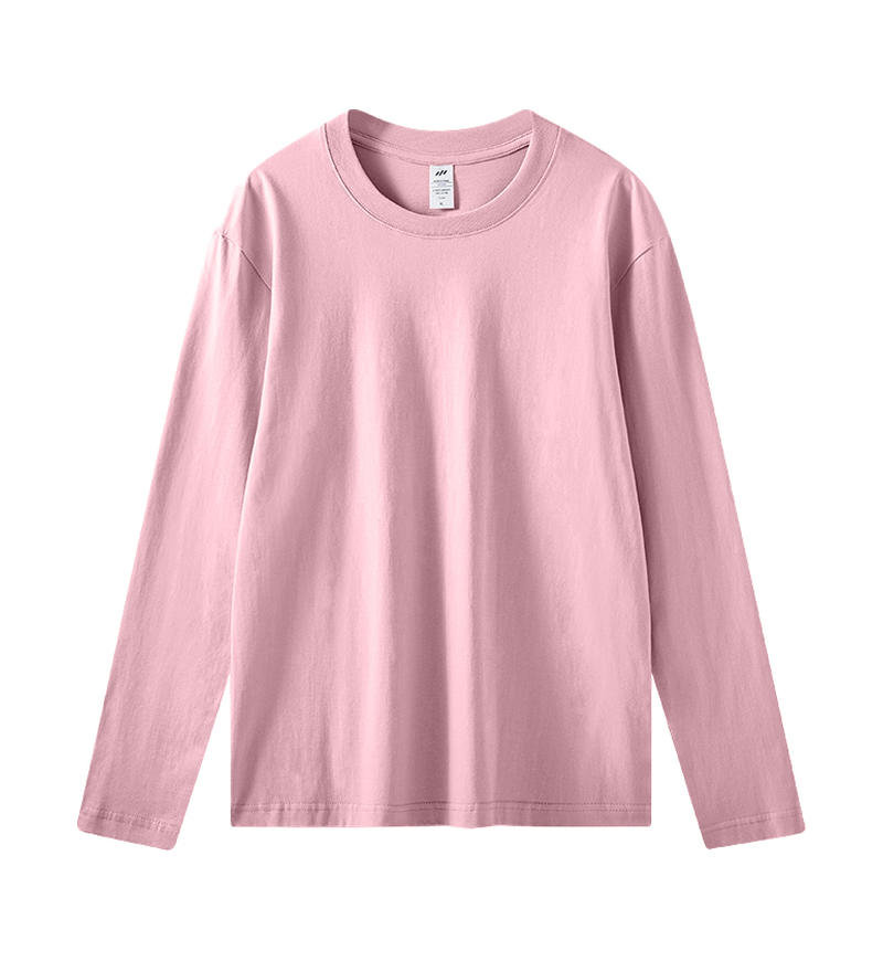 230g20 combed tight siro cotton round neck long sleeve T-shirt G21-U-X93C