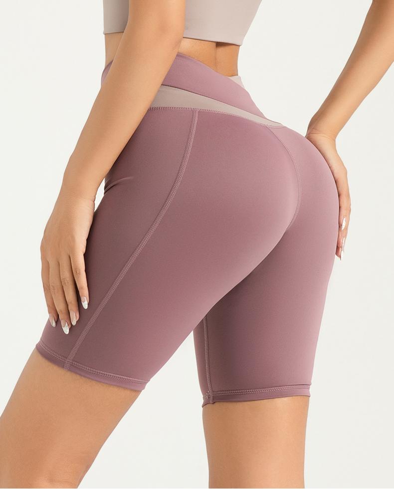 JYMA003-Peach color matching shorts sportswear yoga wear