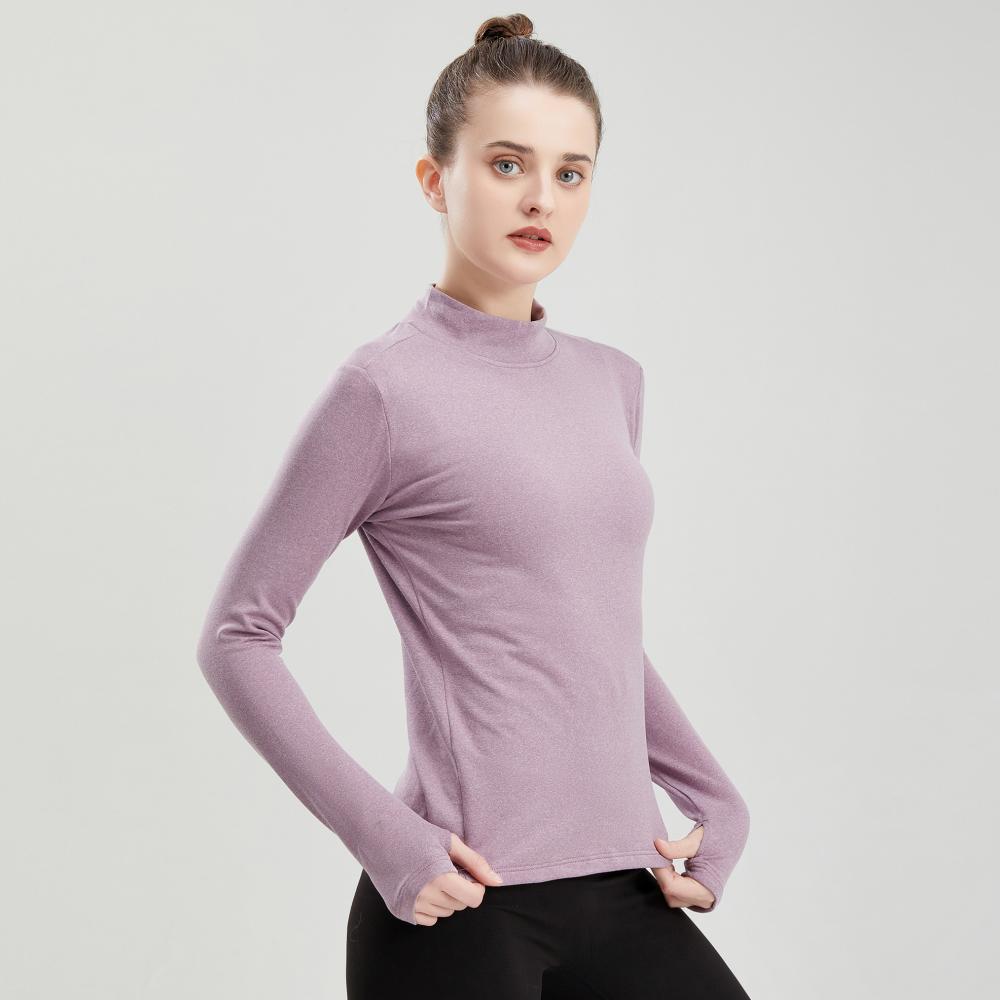 307# Women long-sleeved fitness tops T-shirts long sleeves round neck