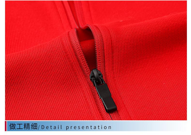 8803 Thin New Oxygen Cotton Stand Collar Zipper Sweatshirt